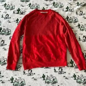 Original use red long sleeve casual pullover women’s sweater size s front pocket